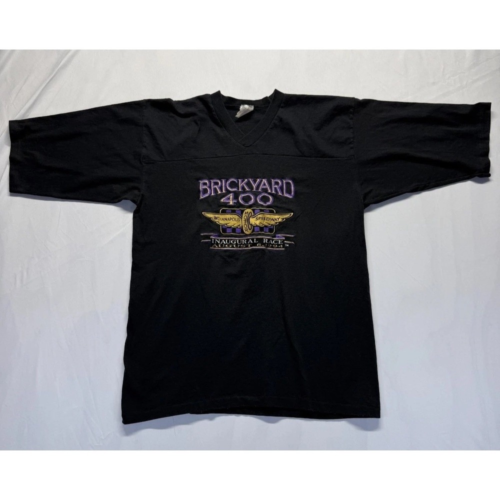 VTG Competitor T Shirt Mens Large Black 1994 Brickyard 400 Inaugural Race NASCAR